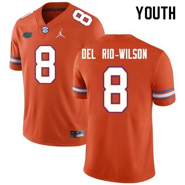 Youth NCAA Florida Gators Carlos Del Rio-Wilson #8 Stitched Authentic Nike Orange College Football Jersey XRP6565OD